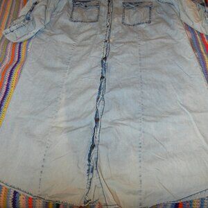 Chambray Shirt Dress (wd104)